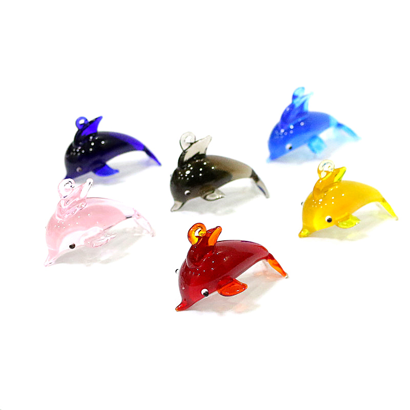 Cute Dolphin Charm Glass Penda - огляд і ціна Marine Aquarium Design